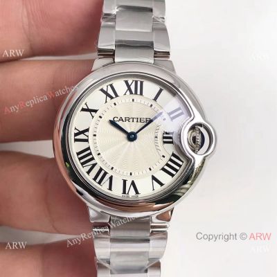 AAA Fake Cartier Ballon Bleu Quartz Watch White Roman Dial